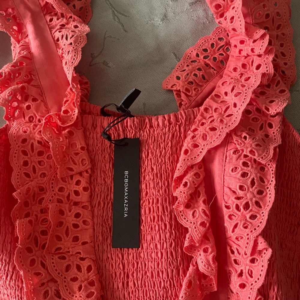 Pink Crop top with ruffles